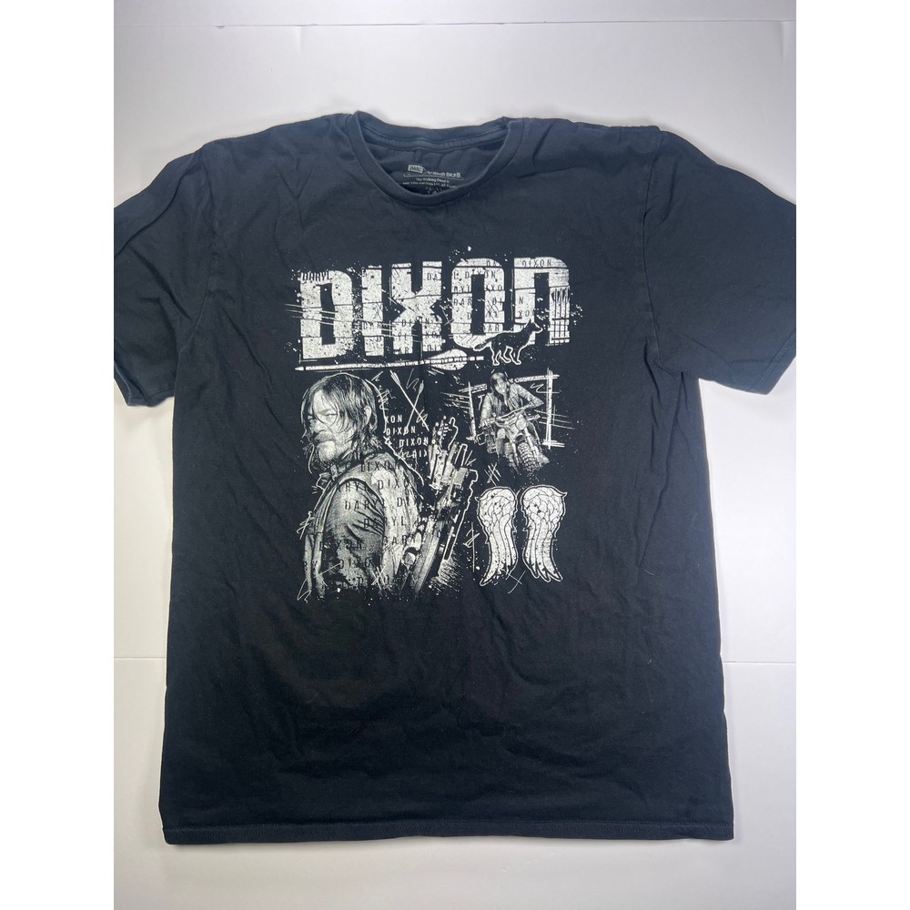 AMC The Walking Dead Daryl Dixon TShirt Unisex Large Black Graphic Crossbow Wing